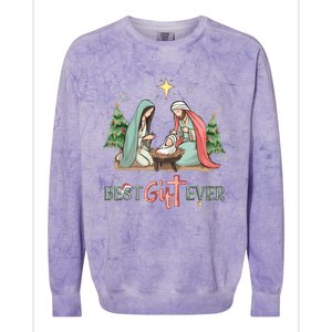 Xmas Jesus Christian Xmas Gift Merry Christmas Costume Colorblast Crewneck Sweatshirt