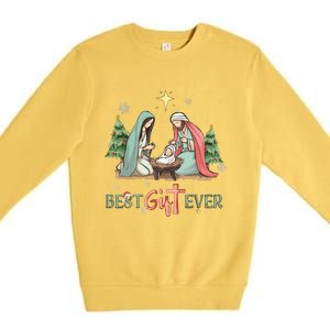 Xmas Jesus Christian Xmas Gift Merry Christmas Costume Premium Crewneck Sweatshirt