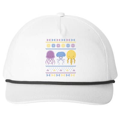 Xmas Jellyfish Merry Christmas Jellyfish Ugly Sweater Gift Snapback Five-Panel Rope Hat