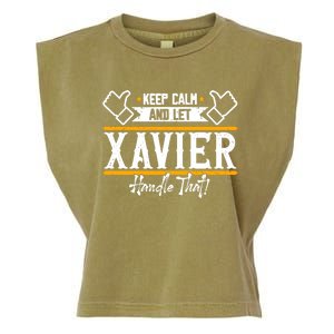 Xavier Keep Calm And Let Xavier Handle That Gift Garment-Dyed Women's Muscle Tee