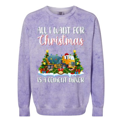 Xmas Lighting All I Want For Christmas Is A Cet Mixer Colorblast Crewneck Sweatshirt