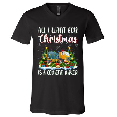 Xmas Lighting All I Want For Christmas Is A Cet Mixer V-Neck T-Shirt