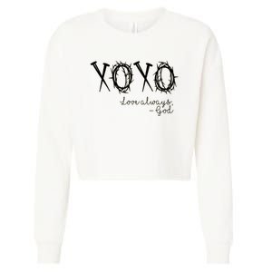 Xoxo Love Always God Cropped Pullover Crew