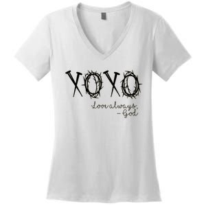 Xoxo Love Always God Women's V-Neck T-Shirt