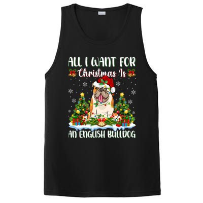 Xmas Lighting All I Want For Christmas Is A English Bulldog Gift PosiCharge Competitor Tank