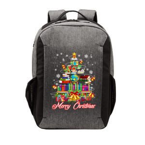 Xmas Light Book Lover Librarian Library Books Christmas Tree Gift Vector Backpack