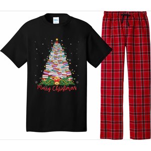 Xmas Light Book Lover Librarian Library Books Christmas Tree Pajama Set