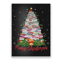 Xmas Light Book Lover Librarian Library Books Christmas Tree Poster