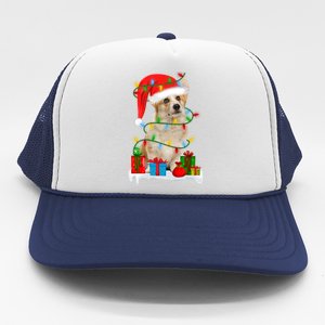 Xmas Lighting Corgi Dog Merry Corgmas Santa Corgi Christmas Gift Trucker Hat