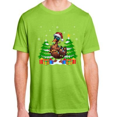 Xmas Lighting Duck Lovers Ugly Christmas Meaningful Gift Adult ChromaSoft Performance T-Shirt