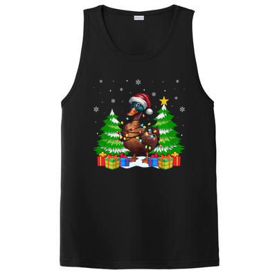 Xmas Lighting Duck Lovers Ugly Christmas Meaningful Gift PosiCharge Competitor Tank