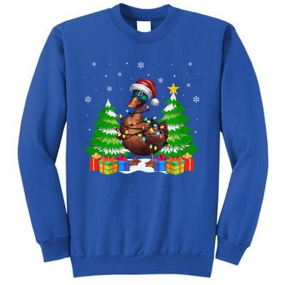 Xmas Lighting Duck Lovers Ugly Christmas Meaningful Gift Sweatshirt