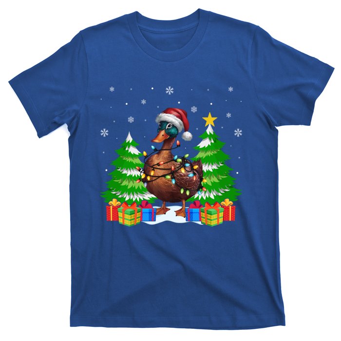 Xmas Lighting Duck Lovers Ugly Christmas Meaningful Gift T-Shirt