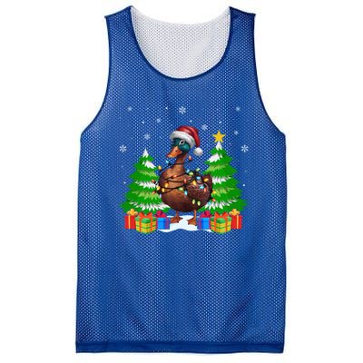 Xmas Lighting Duck Lovers Ugly Christmas Meaningful Gift Mesh Reversible Basketball Jersey Tank