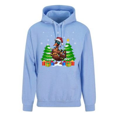 Xmas Lighting Duck Lovers Ugly Christmas Meaningful Gift Unisex Surf Hoodie