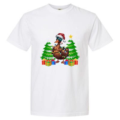 Xmas Lighting Duck Lovers Ugly Christmas Meaningful Gift Garment-Dyed Heavyweight T-Shirt