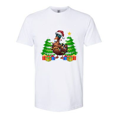 Xmas Lighting Duck Lovers Ugly Christmas Meaningful Gift Softstyle CVC T-Shirt