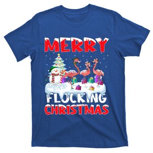 Xmas Lighting Funny Merry Flocking Flamingo Christmas Meaningful Gift T-Shirt