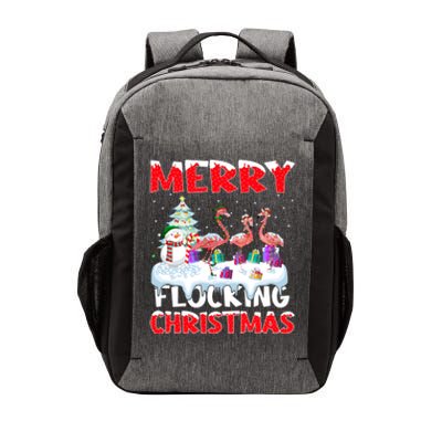 Xmas Lighting Funny Merry Flocking Flamingo Christmas Meaningful Gift Vector Backpack