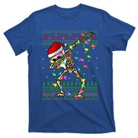 Xmas Lighting Funny Ugly Skeleton Santa Dabbing Christmas Gift T-Shirt