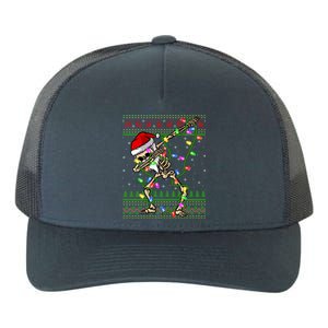 Xmas Lighting Funny Ugly Skeleton Santa Dabbing Christmas Gift Yupoong Adult 5-Panel Trucker Hat