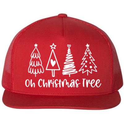 Xmas Lights Groovy Oh Christmas Tree Funny Tree Cakes Debbie Gift Flat Bill Trucker Hat