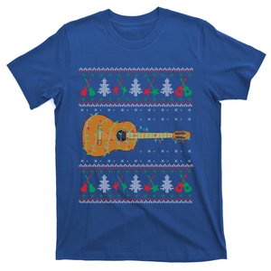 Xgiftmas Lights Guitar Ugly Christmas Sweater Family Matching Cool Gift T-Shirt