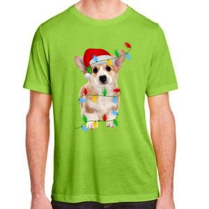 Xmas Lights Holiday Santa Cardigan Welsh Corgi Dog Christmas Gift Adult ChromaSoft Performance T-Shirt