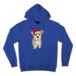 Xmas Lights Holiday Santa Cardigan Welsh Corgi Dog Christmas Gift Hoodie