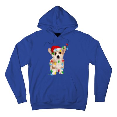 Xmas Lights Holiday Santa Cardigan Welsh Corgi Dog Christmas Gift Hoodie