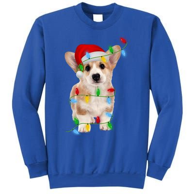 Xmas Lights Holiday Santa Cardigan Welsh Corgi Dog Christmas Gift Sweatshirt