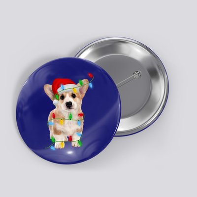 Xmas Lights Holiday Santa Cardigan Welsh Corgi Dog Christmas Gift Button