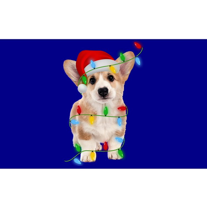 Xmas Lights Holiday Santa Cardigan Welsh Corgi Dog Christmas Gift Bumper Sticker