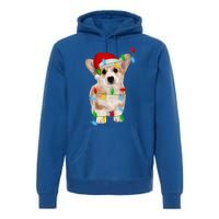 Xmas Lights Holiday Santa Cardigan Welsh Corgi Dog Christmas Gift Premium Hoodie