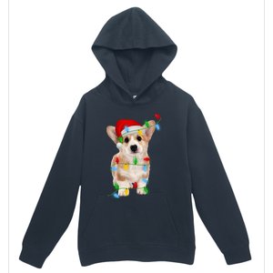 Xmas Lights Holiday Santa Cardigan Welsh Corgi Dog Christmas Gift Urban Pullover Hoodie