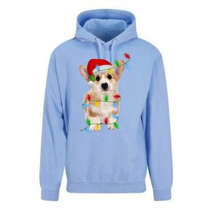 Xmas Lights Holiday Santa Cardigan Welsh Corgi Dog Christmas Gift Unisex Surf Hoodie