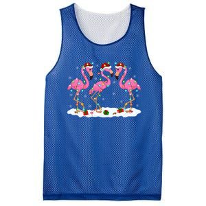 Xmas Lighting Holiday Santa Pink Flamingo Christmas Gift Mesh Reversible Basketball Jersey Tank