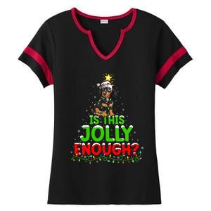 Xmas Lighting Is This Jolly Enough Dachshund Christmas Tree Gift Ladies Halftime Notch Neck Tee