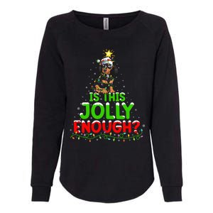 Xmas Lighting Is This Jolly Enough Dachshund Christmas Tree Gift Womens California Wash Sweatshirt