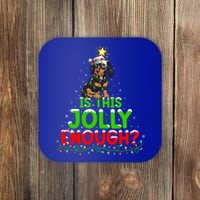 Xmas Lighting Is This Jolly Enough Dachshund Christmas Tree Gift Coaster