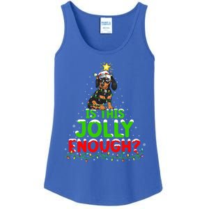 Xmas Lighting Is This Jolly Enough Dachshund Christmas Tree Gift Ladies Essential Tank