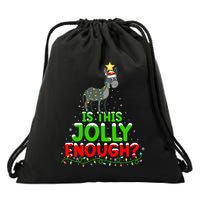 Xmas Lighting Is This Jolly Enough Mule Christmas Tree Gift Drawstring Bag