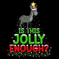 Xmas Lighting Is This Jolly Enough Mule Christmas Tree Gift Drawstring Bag