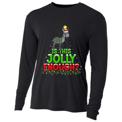 Xmas Lighting Is This Jolly Enough Mule Christmas Tree Gift Cooling Performance Long Sleeve Crew