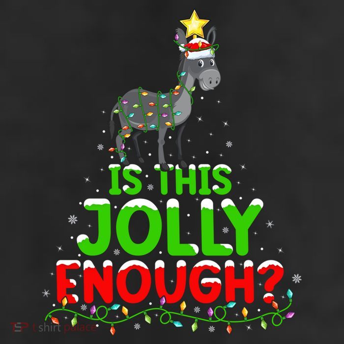 Xmas Lighting Is This Jolly Enough Mule Christmas Tree Gift 25L Jumbo Tote