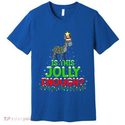 Xmas Lighting Is This Jolly Enough Mule Christmas Tree Gift Premium T-Shirt