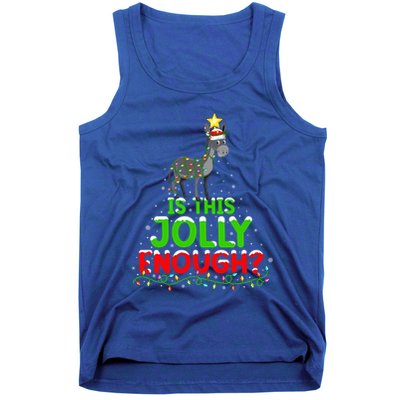 Xmas Lighting Is This Jolly Enough Mule Christmas Tree Gift Tank Top
