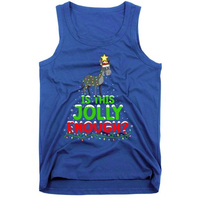 Xmas Lighting Is This Jolly Enough Mule Christmas Tree Gift Tank Top