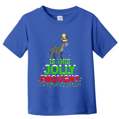 Xmas Lighting Is This Jolly Enough Mule Christmas Tree Gift Toddler T-Shirt