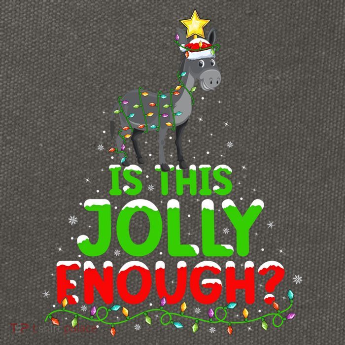 Xmas Lighting Is This Jolly Enough Mule Christmas Tree Gift Cotton Canvas Backpack